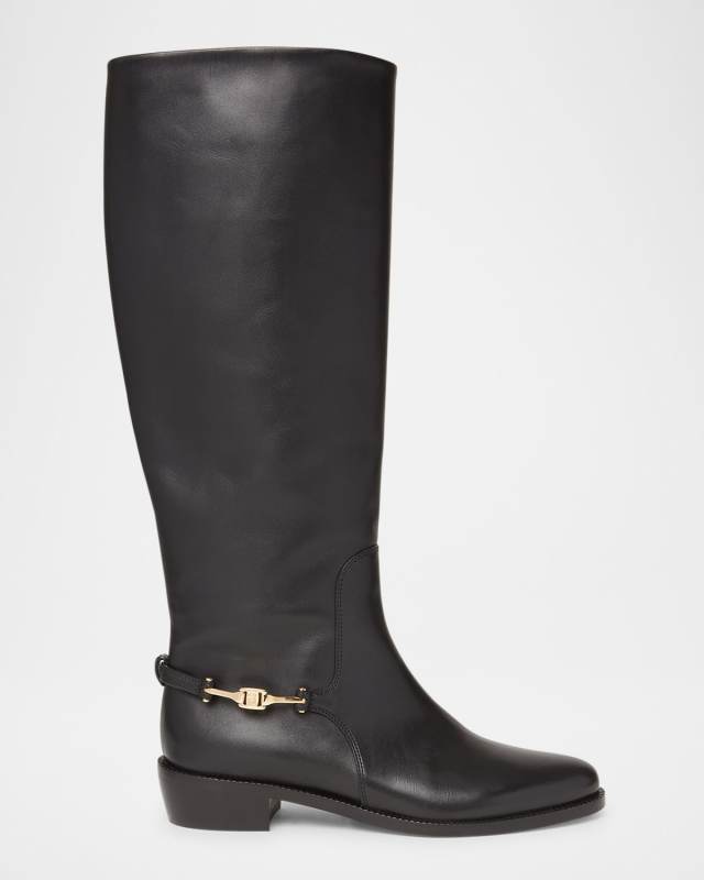 Therma Leather Metal-Strap Riding Boots